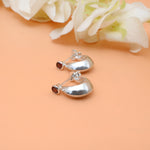 Load image into Gallery viewer, Boys Silver Bali Earrings with Plain Look &amp; Stones
