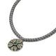 Stylish silver kada with sunflower coil pattern for girls