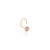 Beautiful Round Pink Crystal Gold Nosepin