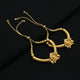 Elegant gold-plated silver anklet with Dulhan Doli design for girls.