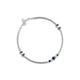 Girls' silver anklet featuring blue and black evil eye center.