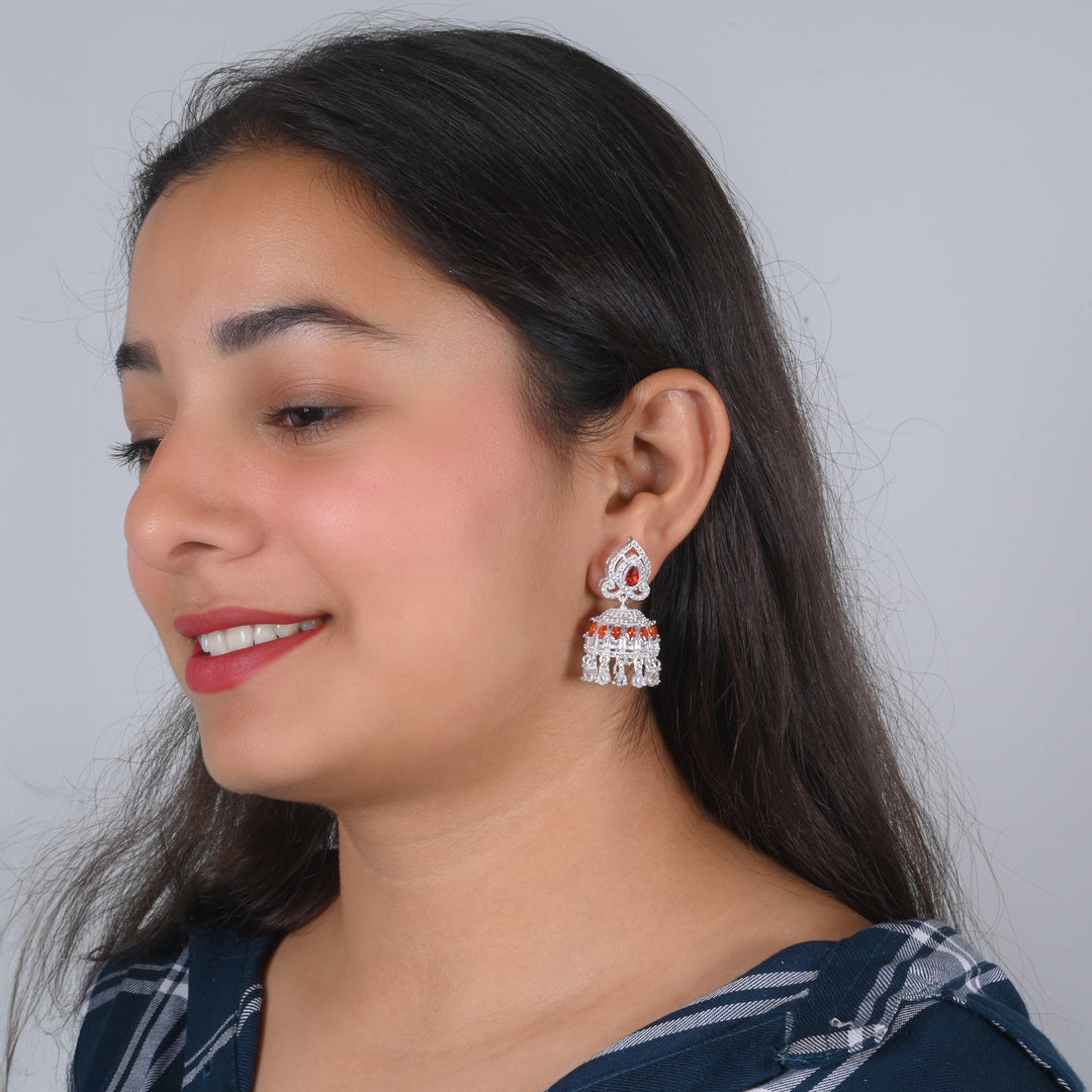 Silver Jhumka Earrings with Premium Finish and Elegant Design
