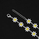 Load image into Gallery viewer, Cute Silver Anklet with Yellow Flower – Lightweight &amp; Simple
