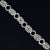 Stylish bracelet in sterling silver with interlinked chain pattern.