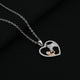 Charming silver heart necklace with 'Horse Lover' design for girls.