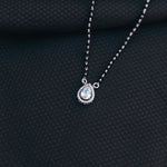 Load image into Gallery viewer, Black bead mangalsutra featuring teardrop gemstone pendant.
