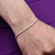 Men's bracelet featuring a sleek sterling silver snake chain.