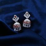 Load image into Gallery viewer, Stylish Silver Jhumka Earrings for Timeless Elegance
