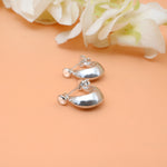 Load image into Gallery viewer, Boys Silver Bali Earrings with Plain Look &amp; Stones
