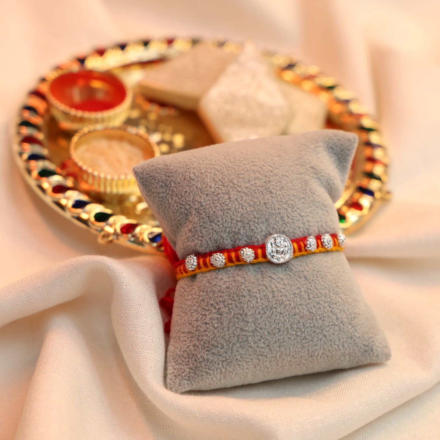 Divine Ganpati Silver Rakhi