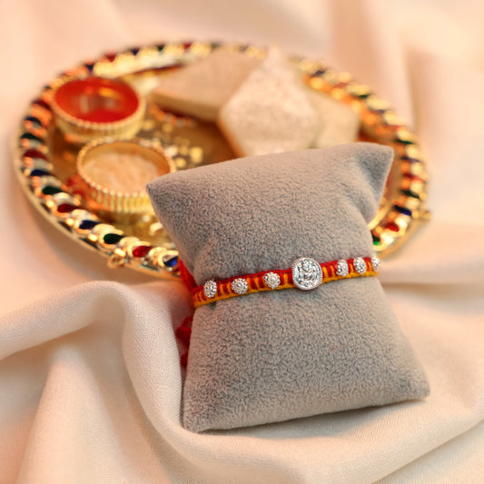 Divine Ganpati Silver Rakhi