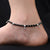 Elegant silver anklets with leaf charms for girls.