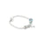 Stylish silver bracelet showcasing a supple style with solitaire gem.