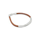 Elegant silver bracelet featuring a classical style with trendy brown elements for girls.