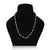 Silver chain with lining beads, stylish accessory for boys.