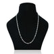 Silver chain featuring a sleek eight-design pattern, perfect for boys.