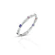 Elegant silver chudi featuring vibrant gemstones with a minimalist pattern for girls.