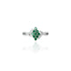 Charming 925 silver ring for girls featuring a beautiful green gemstone