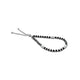 Elegant sterling silver anklet with black beads for girls.