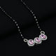 Elegant mangalsutra featuring pink sapphire and sparkling American diamonds.