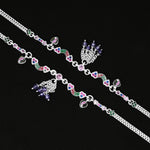 Load image into Gallery viewer, Beautiful Silver Anklet with Lightweight Multicolor Stones for Grace

