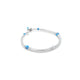 Girls' silver payal featuring light blue evil eye