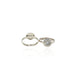 Beautifully crafted toe rings in silver with radiant white gems.