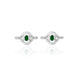 Elegant 925 silver toe rings featuring a rich green heritage design.