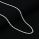 Elegant silver chain featuring interlinked segments with a rainy motif.