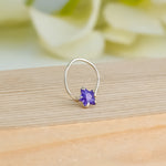 Load image into Gallery viewer, Chic Silver Nosepin with Purple Stone
