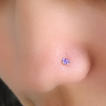 Load image into Gallery viewer, Chic Silver Nosepin with Purple Stone
