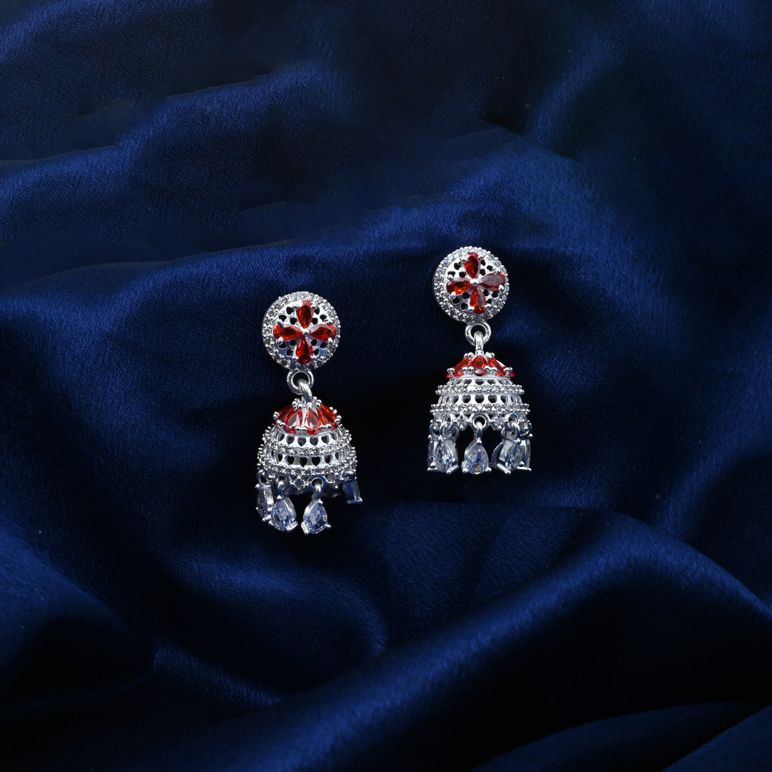 Graceful Silver Jhumka Earrings for Festive Celebrations