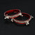 Beautiful red and silver bridal bangles set.