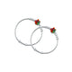 Sterling silver kada with red and green teddy bear design for boys.