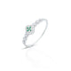 Girls' silver kada featuring green clover design.