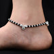 Elegant silver anklets featuring 'Flawless Style' for girls.