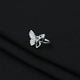 Stylish 925 silver ring for girls adorned with a luminous butterfly