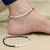 Girls' silver anklet featuring a one-of-a-kind belt design.