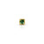 Gold square green gem stone nosepin for girls