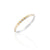 Elegant men's silver kada with a striking golden spiral pattern.