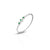 Elegant silver bracelet featuring a green oval gem in a royal design for girls.