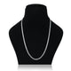 Silver chain with round kadi design, stylish accessory for boys.