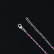 Stylish thin silver chain with a subtle pink hue, perfect for girls.