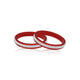 Beautiful red bangles with delicate silver engraving.