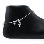 Load image into Gallery viewer, Beautiful Silver Buds on Lightweight Anklet – Stylish and Elegant Look
