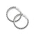 Silver baby kada adorned with black and silver beads for a stylish look.