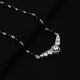 Elegant silver mangalsutra featuring CZ gem stones for girls.