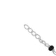 Stylish black evil eye bracelet adorned with black and silver beads for girls.