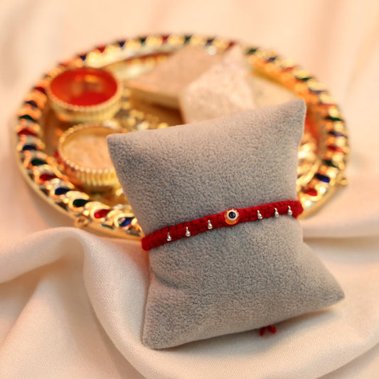 Protection Charm Silver Rakhi