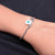 Silver bracelet featuring a fabulous evil eye charm for protection.